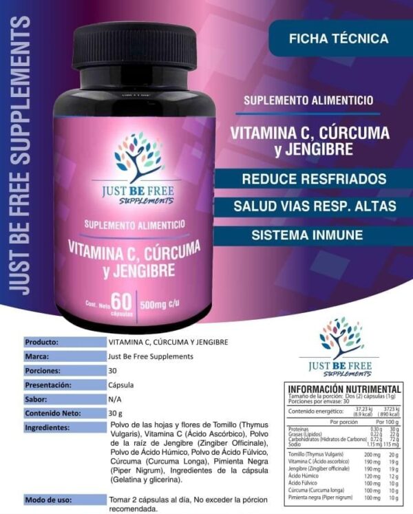 Vitamina C, Curcuma y Jengibre - Imagen 3